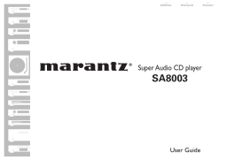 Marantz SA8003 Manuel du propriétaire