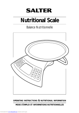 Salter Nutritional Scale PNM Manuel du propriétaire