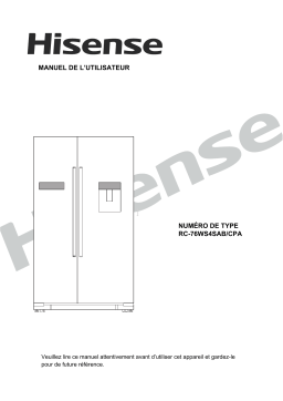 Hisense RS723N4WB1 Manuel du propriétaire