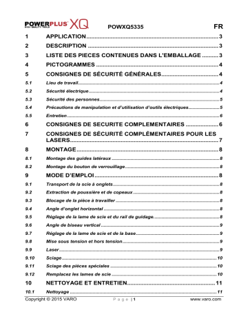 Powerplus POWXQ5335 Manuel du propriétaire | Fixfr