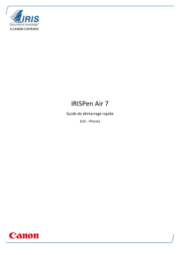 IRIS IRISPen Air 7 - iOS - iPhone Manuel du propriétaire
