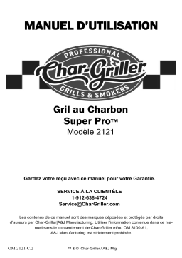 Char-Griller 2121 - Super Pro Charcoal Grill Manuel du propriétaire