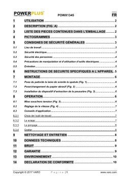 Powerplus POWX1345 Manuel du propriétaire