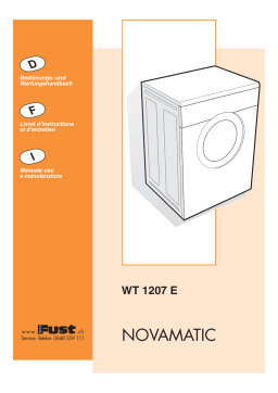 Novamatic WT1207 Manuel du propriétaire