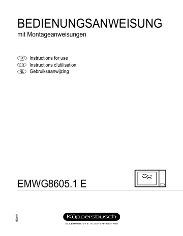 Küppersbusch EMWG 8605.1E Manuel du propriétaire | Fixfr