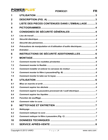 Powerplus POWX321 Manuel du propriétaire | Fixfr