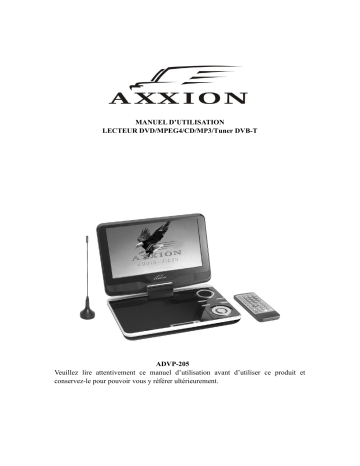 Axxion ADVP-205 Manuel du propriétaire | Fixfr