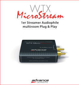 Advance acoustic WTX-Microstreamer Manuel du propriétaire