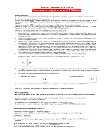 Thomson TTMB1014 Manuel du propriétaire | Fixfr