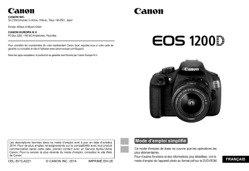 Canon EOS 1200D Manuel du propriétaire | Fixfr