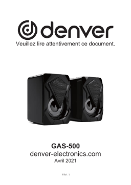 Denver GAS-500 2.0 Gaming speakers Manuel utilisateur