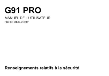 Blu G91 PRO Manuel du propriétaire | Fixfr