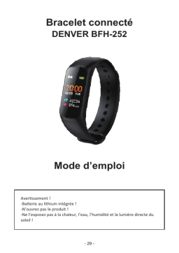 Denver BFH-252 Bluetooth fitnessband Manuel utilisateur