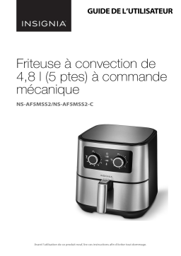 Insignia NS-AF5MSS2 5 Qt. Analog Air Fryer Mode d'emploi