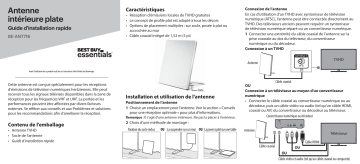 Insignia BE-ANT716 Best Buy essentials - Multidirectional Indoor HDTV Antenna Guide d'installation rapide | Fixfr