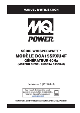 MQ Power DCA15SPXU4F Simple phase 6-56KW Mode d'emploi