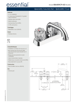 Keeney EBA40WCP Belanger Polished Chrome 2-handle Utility Faucet Manuel utilisateur