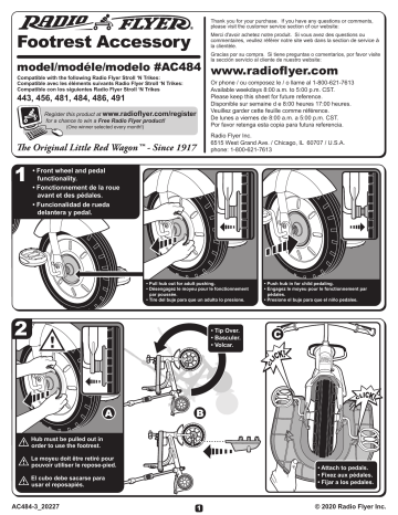 Radio Flyer AC484 Mode d'emploi | Fixfr