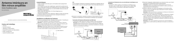 Insignia BE-ANT500HA Best Buy essentials - Amplified Ultra-Thin Film Indoor HDTV Antenna Guide d'installation rapide | Fixfr