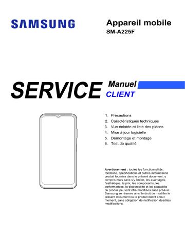 Samsung SM-A225F/DSN Mode d'emploi | Fixfr