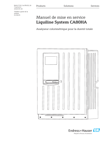 Endres+Hauser Liquiline System CA80HA Mode d'emploi | Fixfr