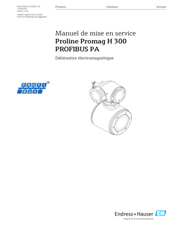 Endres+Hauser Proline Promag H 300 PROFIBUS PA Mode d'emploi | Fixfr