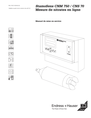 Endres+Hauser Stamosens CNM750 / CNS70 Mode d'emploi | Fixfr