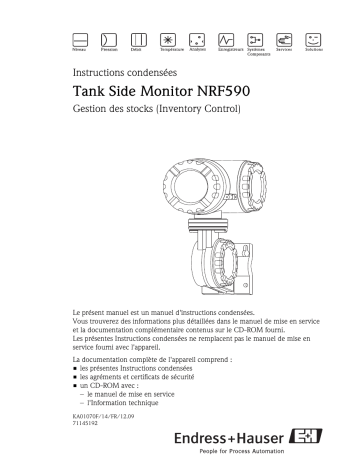 Endres+Hauser Tank Side Monitor NRF590 Brief Manuel utilisateur | Fixfr