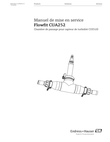 Endres+Hauser Flowfit CUA252 Mode d'emploi | Fixfr