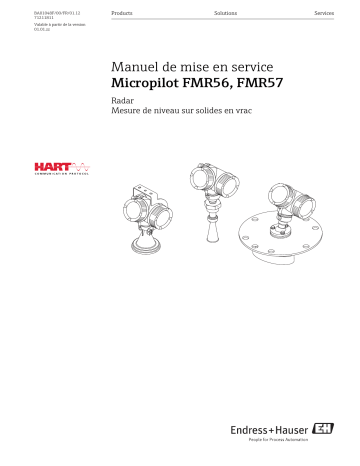 Endres+Hauser Micropilot FMR56, FMR57 HART Mode d'emploi | Fixfr