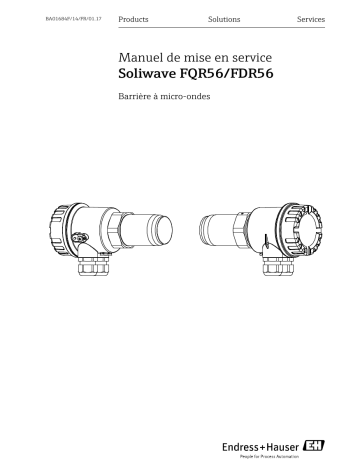 Endres+Hauser Soliwave FQR56/FDR56 Mode d'emploi | Fixfr