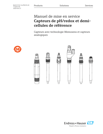 Endres+Hauser pH/ORP sensors and reference half cells Mode d'emploi | Fixfr