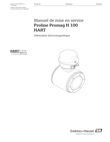 Endres+Hauser Proline Promag H 100 HART Mode d'emploi | Fixfr