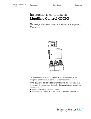 Endres+Hauser Liquiline Control CDC90 Manuel utilisateur | Fixfr