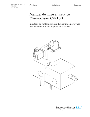 Endres+Hauser Chemoclean CYR10B Mode d'emploi | Fixfr