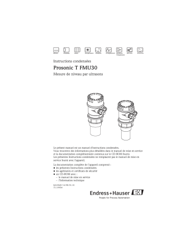 Endres+Hauser Prosonic T FMU30 Brief Manuel utilisateur | Fixfr