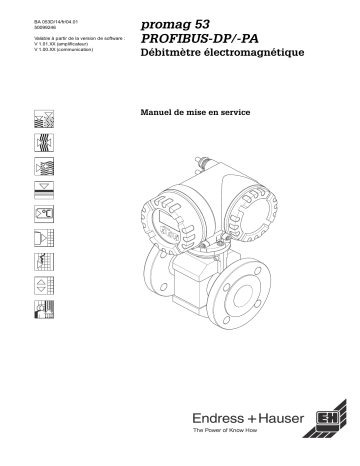 Endres+Hauser Proline Promag 53 PROFIBUS DP/PA Mode d'emploi | Fixfr