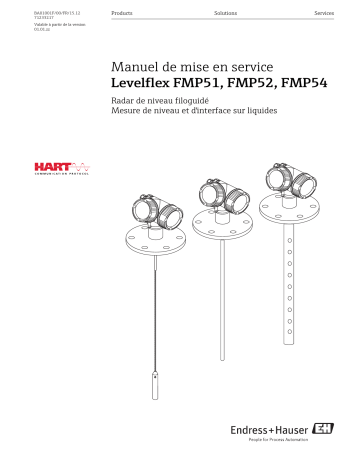 Endres+Hauser Levelflex FMP51, FMP52, FMP54 HART Mode d'emploi | Fixfr