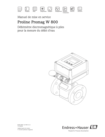 Endres+Hauser Proline Promag W 800 Mode d'emploi | Fixfr