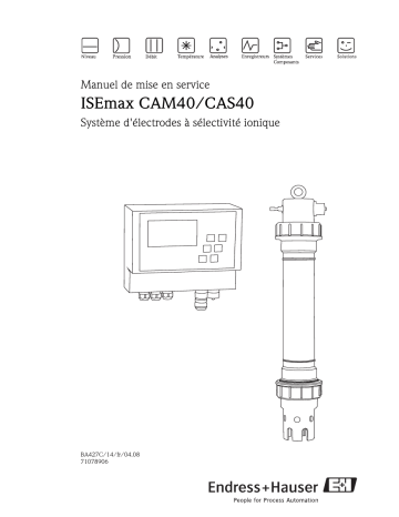 Endres+Hauser ISEmax CAM40 / CAS40 Mode d'emploi | Fixfr