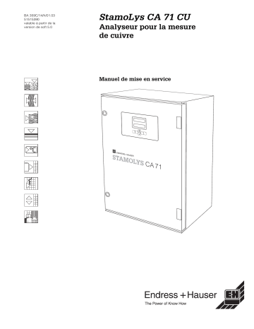 Endres+Hauser StamoLys CA71CU Mode d'emploi | Fixfr