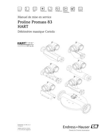 Endres+Hauser Proline Promass 83 HART Mode d'emploi | Fixfr