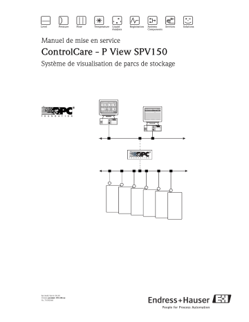 Endres+Hauser ControlCare - P View SPV150 Tank and Silo Visualization Mode d'emploi | Fixfr