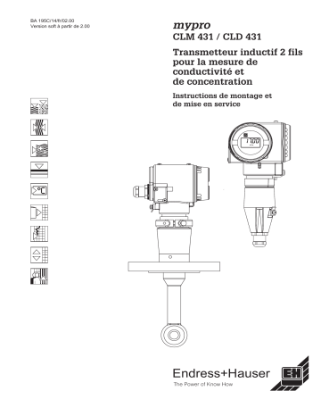 Endres+Hauser MyPro CLM 152 inductive Mode d'emploi | Fixfr