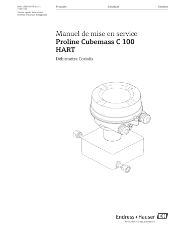 Endres+Hauser Proline Cubemass C 100 HART Mode d'emploi | Fixfr