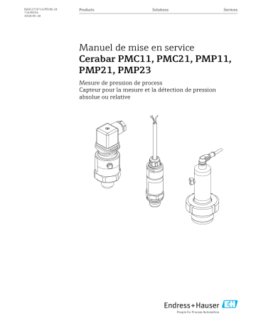 Endres+Hauser Cerabar PMC11, PMC21, PMP11, PMP21, PMP23 Mode d'emploi | Fixfr