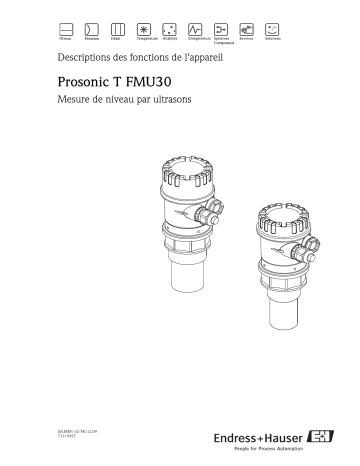 Endres+Hauser Prosonic T FMU30 Mode d'emploi | Fixfr