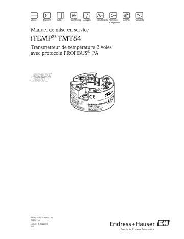Endres+Hauser iTEMP TMT84 Mode d'emploi | Fixfr