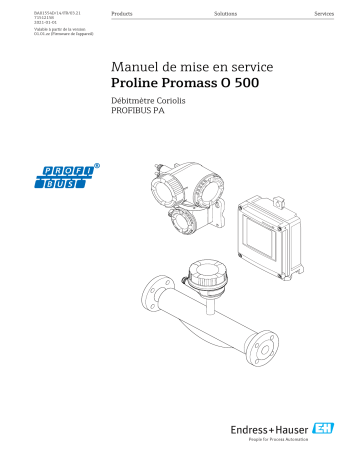 Endres+Hauser Proline Promass O 500 Mode d'emploi | Fixfr