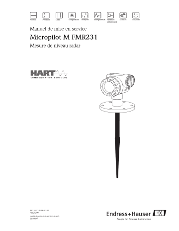 Endres+Hauser Micropilot M FMR231 HART Mode d'emploi | Fixfr